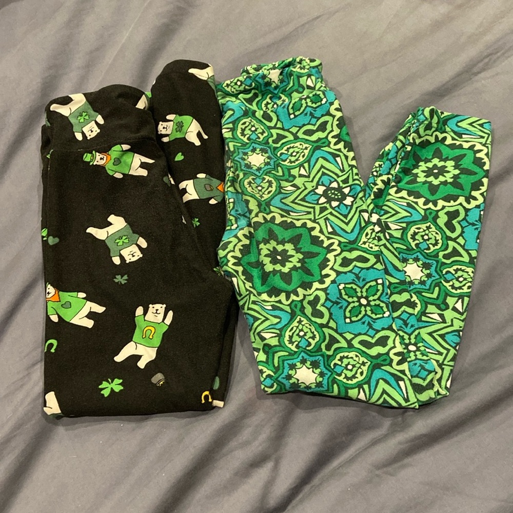 2 pairs kids lularoe leggings
